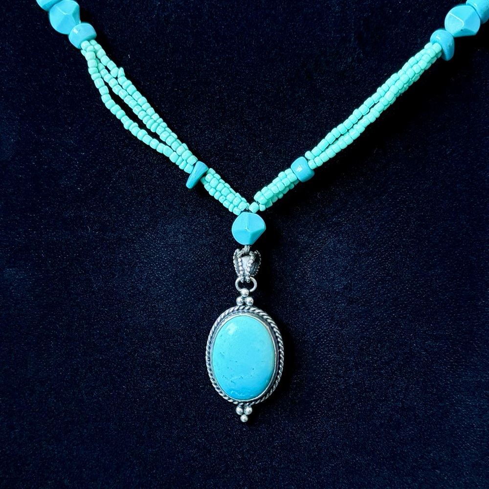 Shubes Turquoise Silver Necklace